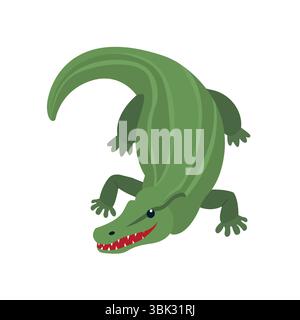 Krokodil Tier Alligator Emoji Symbol Symbol Symbol Vektor Illustration Stock Vektor