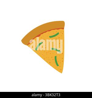 Stück Pizza Emoji Symbol Symbol Symbol Vektor Illustration Essen Stock Vektor