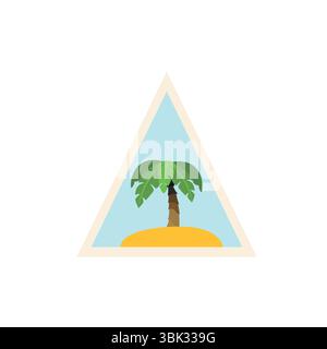 Tropische Kokospalme Emoji Symbol Symbol Symbol Symbol Vektor Illustration Stock Vektor