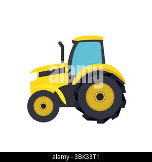 Traktor-Emoji-Symbol-Symbol-Symbol-Vektor-Illustration Stock Vektor