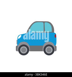 Blaues Auto Emoji Symbol Zeichen Symbol Vektor Illustration Stock Vektor