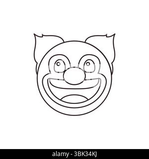 Clowngesicht Emoji Symbol Symbol Symbol Symbol Vektor Illustration Stock Vektor