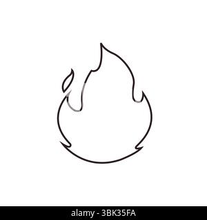 Feuer beleuchtete Lagerfeuer Flammen Flamme Emoji Symbol Symbol Symbol Vektor Illustration Stock Vektor
