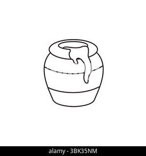 Honigglas Emoji Symbol Symbol Symbol Vektor Illustration Stock Vektor