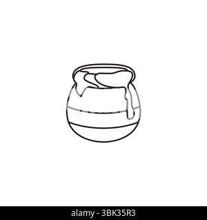 Honigglas Emoji Symbol Symbol Symbol Vektor Illustration Stock Vektor