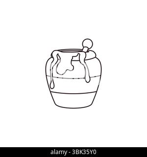 Honigglas Emoji Symbol Symbol Symbol Vektor Illustration Stock Vektor