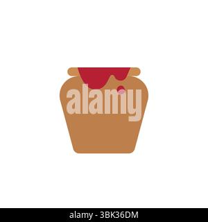 Jam jar Emoji Symbol Symbol Symbol Vektor Illustration Stock Vektor