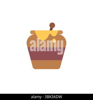 Honigglas Emoji Symbol Symbol Symbol Vektor Illustration Stock Vektor