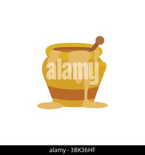 Honigglas Emoji Symbol Symbol Symbol Vektor Illustration Stock Vektor