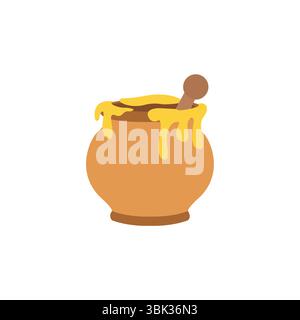 Honigglas Emoji Symbol Symbol Symbol Vektor Illustration Stock Vektor