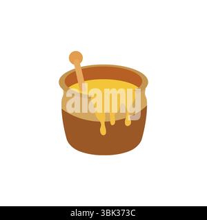 Honigglas Emoji Symbol Symbol Symbol Vektor Illustration Stock Vektor