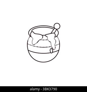 Honigglas Emoji Symbol Symbol Symbol Vektor Illustration Stock Vektor