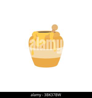Honigglas Emoji Symbol Symbol Symbol Vektor Illustration Stock Vektor