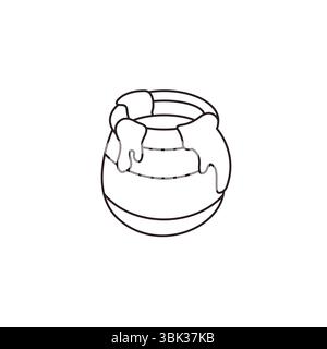 Honigglas Emoji Symbol Symbol Symbol Vektor Illustration Stock Vektor
