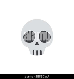 Schädel Emoji Symbol Symbol Symbol Vektor Illustration Stock Vektor