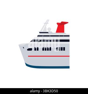 Kreuzfahrtschiff Boot Emoji Symbol Symbol Symbol Vektor Illustration Yacht Stock Vektor