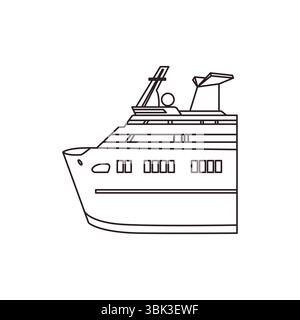 Kreuzfahrtschiff Boot Emoji Symbol Symbol Symbol Vektor Illustration Yacht Stock Vektor