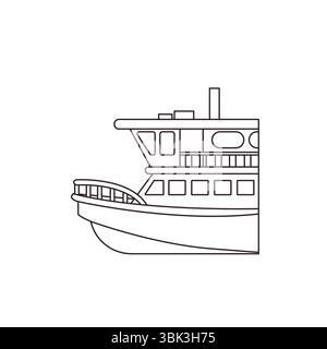 Schiff Emoji Symbol Symbol Symbol Vektor Illustration Stock Vektor