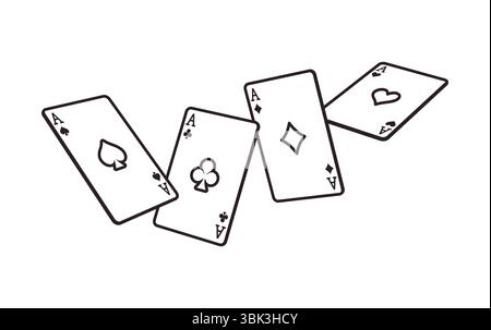 Spielkarten Emoji Symbol Symbol Symbol Vektor Illustration Stock Vektor