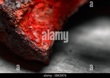 Rostiger alter Stahl-Nahaufnahme-Foto-Makroaufnahme Stockfoto