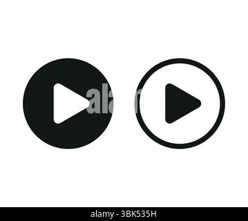 Symbole der Wiedergabetaste Stock Vektor