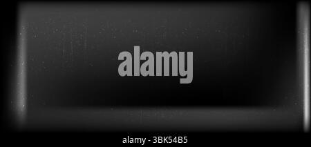 Alte schäbige, körnige Film-Overlay-Effekt, abstraktes dunkles bg Kino mit Rauschen und körniger Textur, Vektor-Illustration Stock Vektor