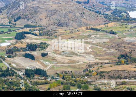 Bauarbeiten in der Nähe von Arrowtown, Otago, Neuseeland Stockfoto
