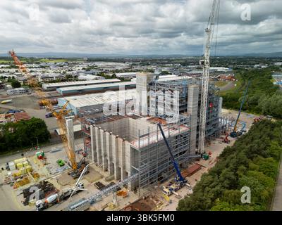 Das South Clyde Energy Centre wird Energie aus Abfällen erzeugen, die aus dem Recyclingprozess stammen. KONTEXT. Die SNP hat erklärt, dass Abfälle, die zuvor für Deponien vorgesehen waren, nun auf englische Deponien transportiert werden, da es in Schottland zu wenige Verbrennungsanlagen gibt, Iain Masterton/Alamy Live News Stockfoto