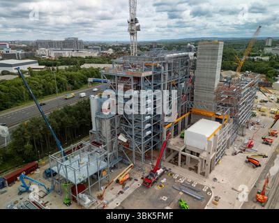 Das South Clyde Energy Centre wird Energie aus Abfällen erzeugen, die aus dem Recyclingprozess stammen. KONTEXT. Die SNP hat erklärt, dass Abfälle, die zuvor für Deponien vorgesehen waren, nun auf englische Deponien transportiert werden, da es in Schottland zu wenige Verbrennungsanlagen gibt, Iain Masterton/Alamy Live News Stockfoto