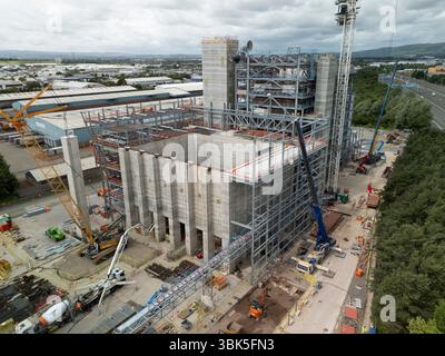 Das South Clyde Energy Centre wird Energie aus Abfällen erzeugen, die aus dem Recyclingprozess stammen. KONTEXT. Die SNP hat erklärt, dass Abfälle, die zuvor für Deponien vorgesehen waren, nun auf englische Deponien transportiert werden, da es in Schottland zu wenige Verbrennungsanlagen gibt, Iain Masterton/Alamy Live News Stockfoto