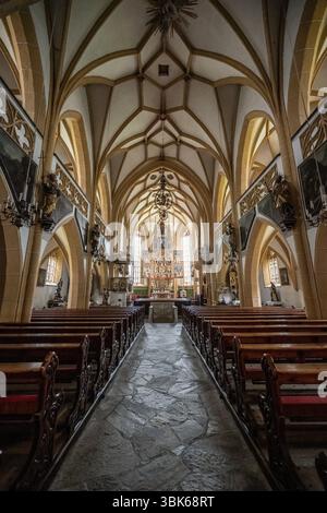 Innenansicht der Pfarrkirche Heiligenblut St. Vincent, Hof, Heiligenblut am Großglockner, Kärnten, Österreich Europa Stockfoto