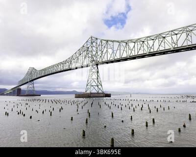 Astoria Megler Bridge am Columbia River, Astoria, Oregon, USA, Nordamerika Stockfoto