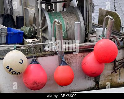 Fischerboote im Masset Harbor auf Haida Gwaii Island - British Columbia, Kanada Stockfoto