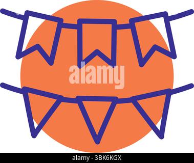 Bunte Partyflaggen. Vektor Stock Vektor