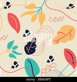 Abstrakte organische Blattmischung. Vektor Stock Vektor