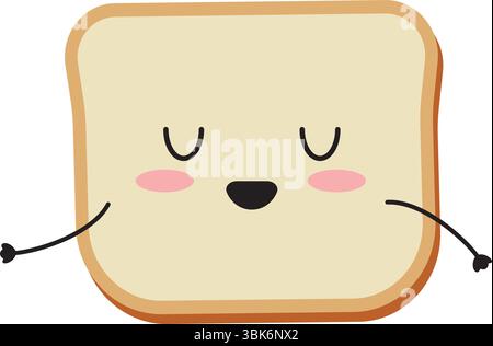 Brotscheibe mit Lächeln. Vektor Stock Vektor