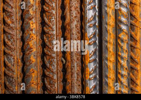 Korrodiertes Stahlmaterial Nahaufnahme Stockfoto
