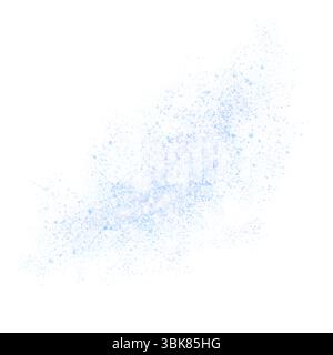 Abstrakte Aquarellspritzer in hellblauer Farbe. Handgemalter künstlerischer Hintergrund mit weicher Textur und Verlaufseffekt. Ideal für Webdesign, Scrapbooking, Karten und kreative Kompositionen. Stockfoto