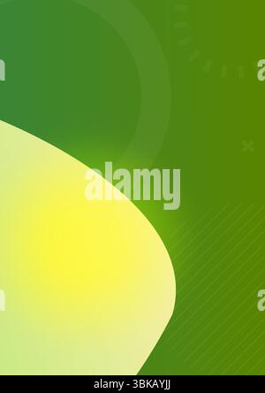 Abstraktes Hintergrunddesign in leuchtendem Grün mit Farbverläufen und organischen Formen, ideal für moderne Präsentationen oder Website-Banner Stock Vektor