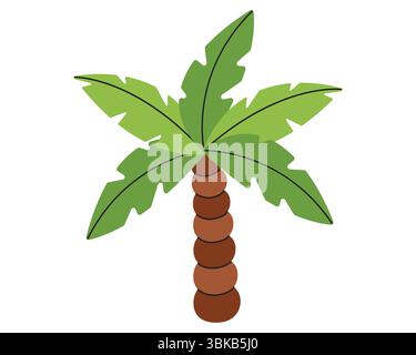 Cartoon-Palme. Vektorabbildung in abgewickelter Form Stock Vektor