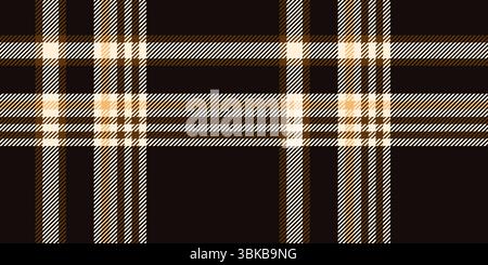 Nahtloses Karomuster in Schwarz und Braun mit Beige- und Cremeakzenten in klassischem geometrischem Design Stock Vektor