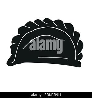 Vektor Hand gezeichnete Skizze Kritzelknödel isoliert auf weißem Hintergrund Stock Vektor