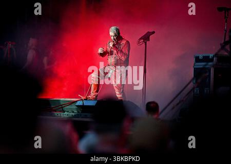 Clisson, Frankreich. Juni 2025. Till Lindemann trat am 19. Juni 2025 live auf der Bühne des Hellfest Open Air in Clisson auf. Foto: Julien Reynaud/APS-Medias/ABACAPRESS.COM Credit: Abaca Press/Alamy Live News Stockfoto