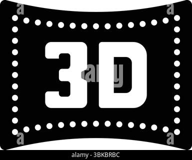 Symbol für 3D-Show, stereoskopisch Stock Vektor
