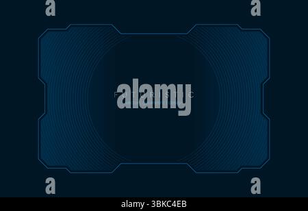 Abstrakter blauer Hintergrund für futuristische Rahmentechnologie. Vektordesign Stock Vektor