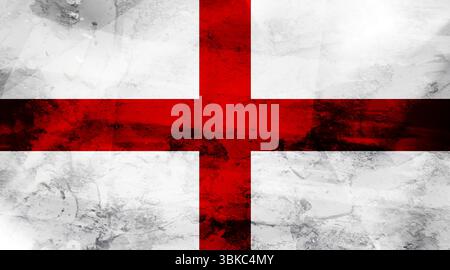 Flag of England abstrakte Konzept Grunge Hintergrund. Vektordesign Stock Vektor