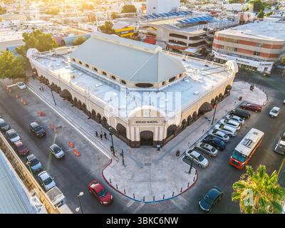 Hermosillo Municipal Market, Sonora, im historischen Zentrum von Hermosillo, Mexiko. Luftaufnahme. **(Foto von Luis Gutierrez/Norte Photo) Mercado Municipal de Hermosillo Sonora en el Centro Histórico de Hermosillo Mexico, vista aerea, vista General. **(Foto: Luis Gutierrez/Norte Photo) Stockfoto