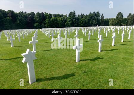 Hamm Luxembourg Juni 2025 Luxembourg American Cemetery and Memorial, ein amerikanischer Militärfriedhof im Zweiten Weltkrieg. Gräber, 2. weltkrieg, 2. weltkrieg, Soldaten, Schlacht, ardennen , Offensive, USA, USA, USA, usa, Amerika, historisch, Stockfoto