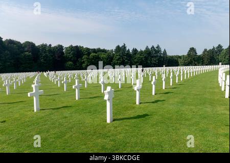 Hamm Luxembourg Juni 2025 Luxembourg American Cemetery and Memorial, ein amerikanischer Militärfriedhof im Zweiten Weltkrieg. Gräber, 2. weltkrieg, 2. weltkrieg, Soldaten, Schlacht, ardennen , Offensive, USA, USA, USA, usa, Amerika, historisch, Stockfoto