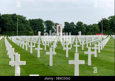 Hamm Luxembourg Juni 2025 Luxembourg American Cemetery and Memorial, ein amerikanischer Militärfriedhof im Zweiten Weltkrieg. Gräber, 2. weltkrieg, 2. weltkrieg, Soldaten, Schlacht, ardennen , Offensive, USA, USA, USA, usa, Amerika, historisch, Stockfoto